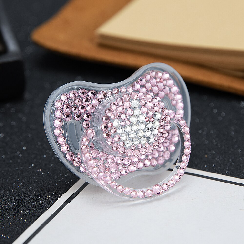 MIYOCAR bling Rhinestone pacifier unique design BPA free dummy bling unique gift baby shower
