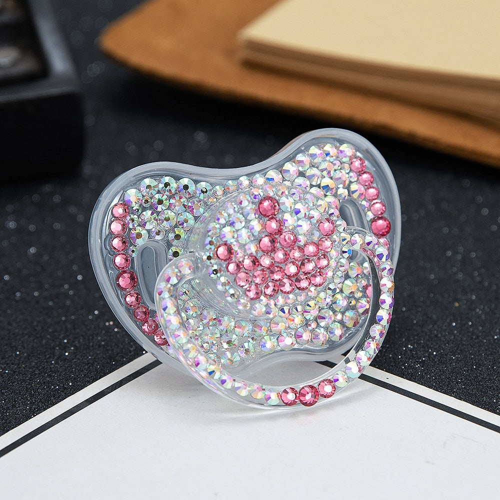 MIYOCAR bling Rhinestone pacifier unique design BPA free dummy bling unique gift baby shower