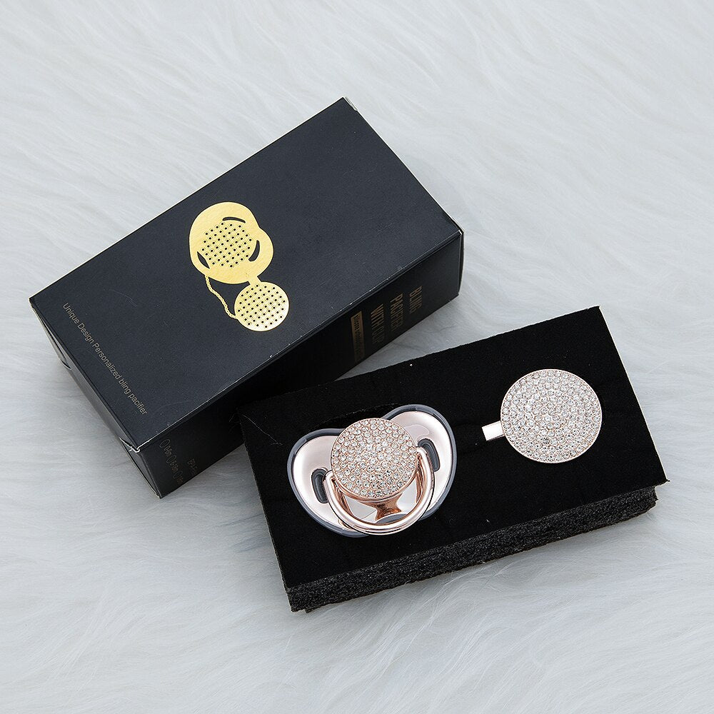 MIYOCAR SGS safe bling pacifier and pacifier clip BPA free dummy Luxury unique design pacifier AC-N