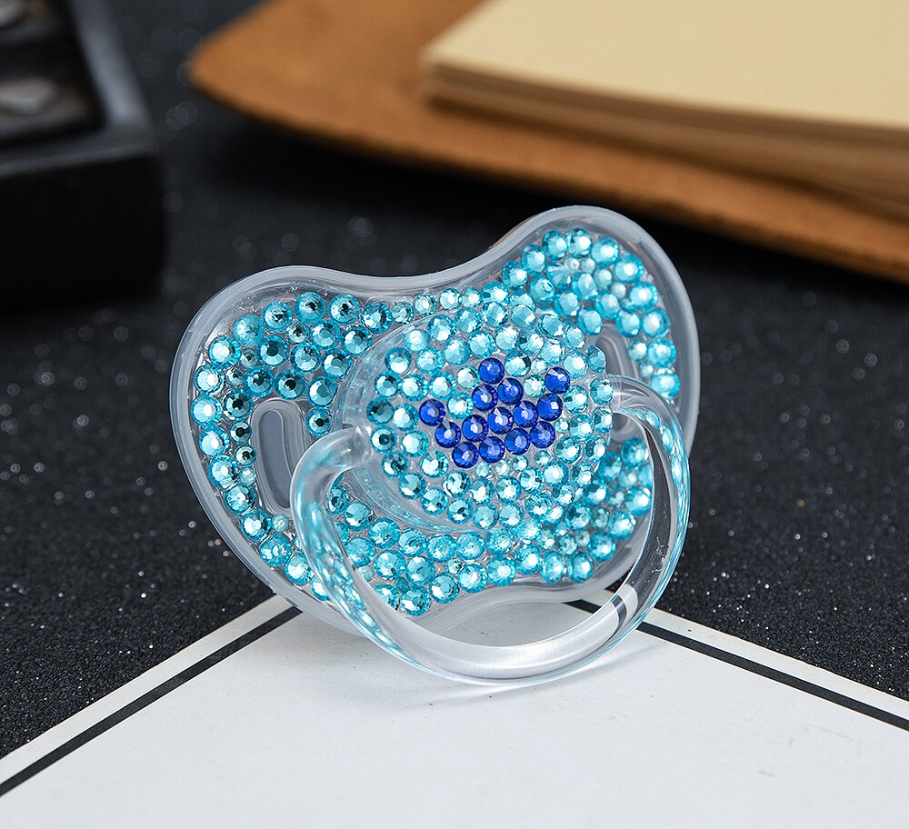 MIYOCAR bling Rhinestone pacifier unique design BPA free dummy bling unique gift baby shower