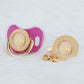 MIYOCAR Bling custom pacifier and clip set gold collection