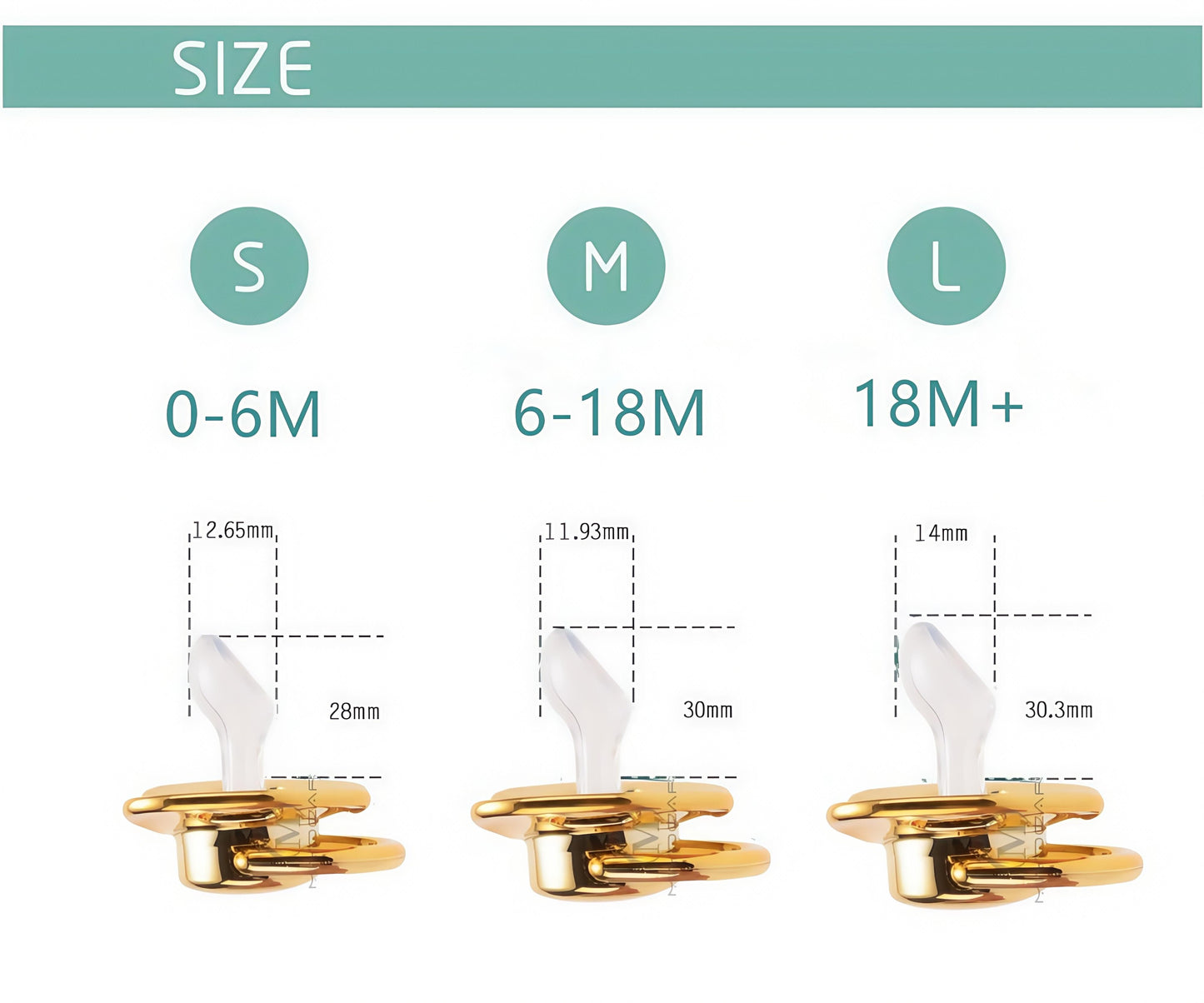 MIYOCAR Custom Gold Bling Diamond Baby Pacifier with Clip Set Personalized for Newborns and Babies Personalized Baby Bling Pacifier gold  pacifier